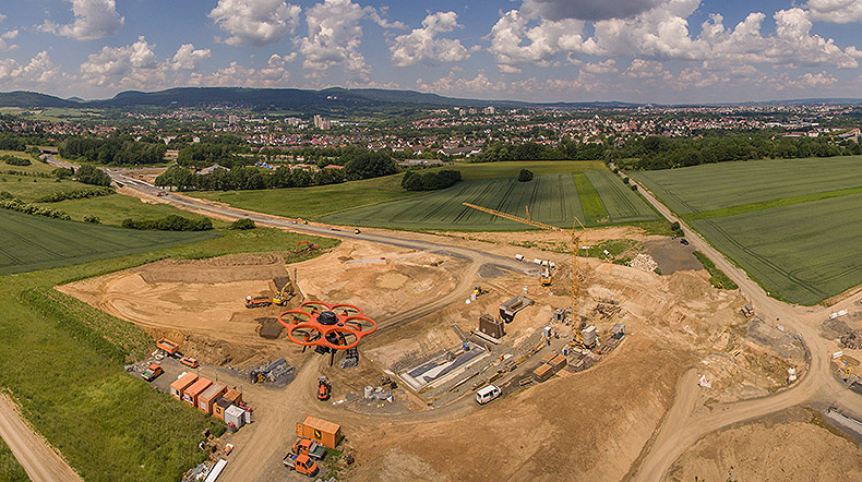 Langzeitmonitoring einer Baustelle mit dem Aibot X6